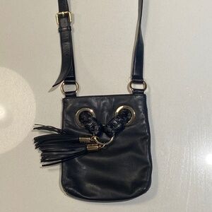 Black leather Michael Kors crossbody bag